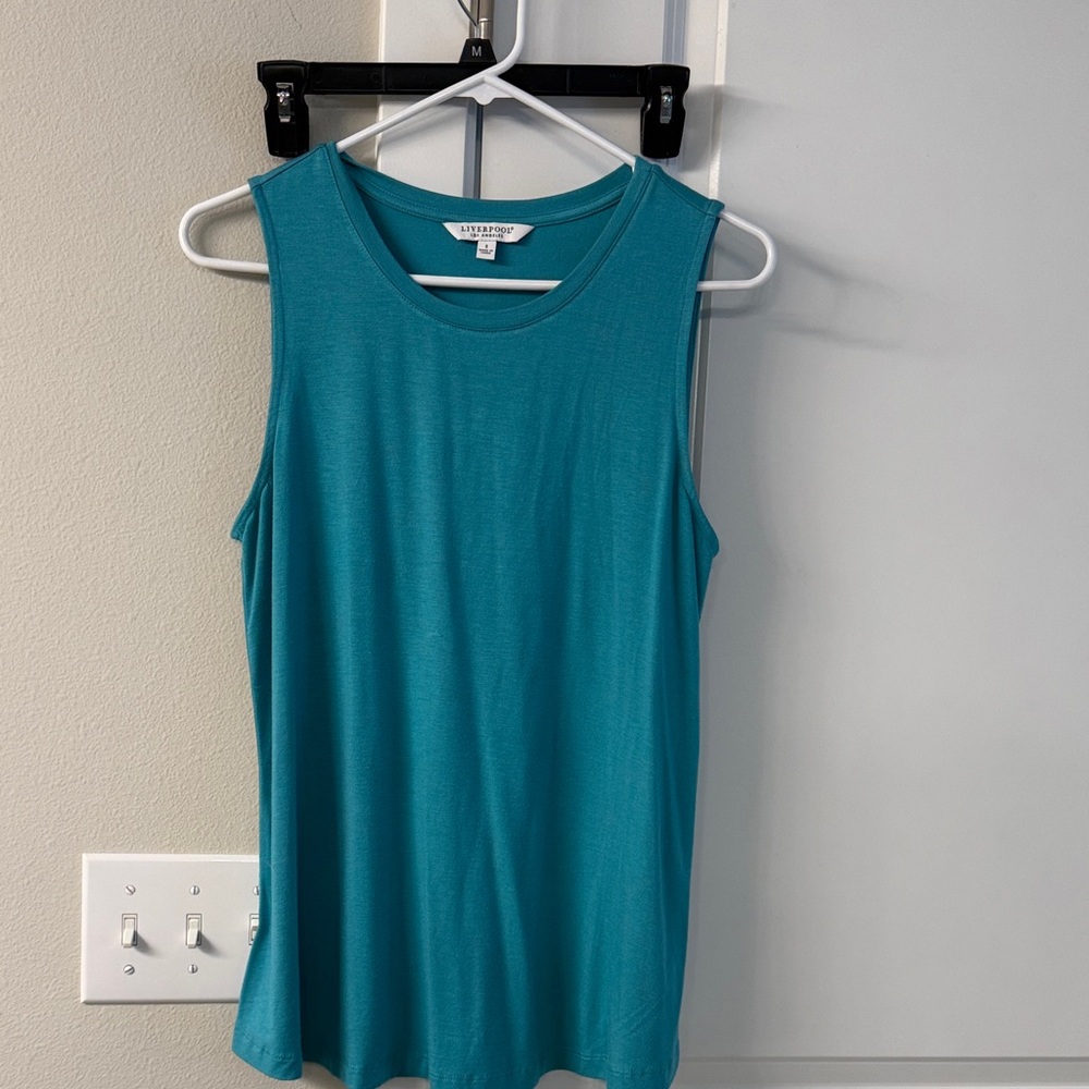 Liverpool Aqua Sleeveless Top